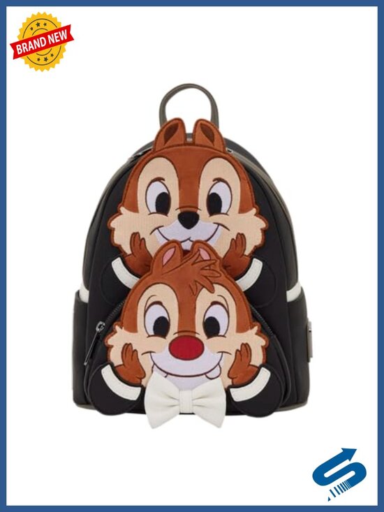 Loungefly Chip \'n\' Dale Two Chips & a Miss Mini Backpack Polyurethane